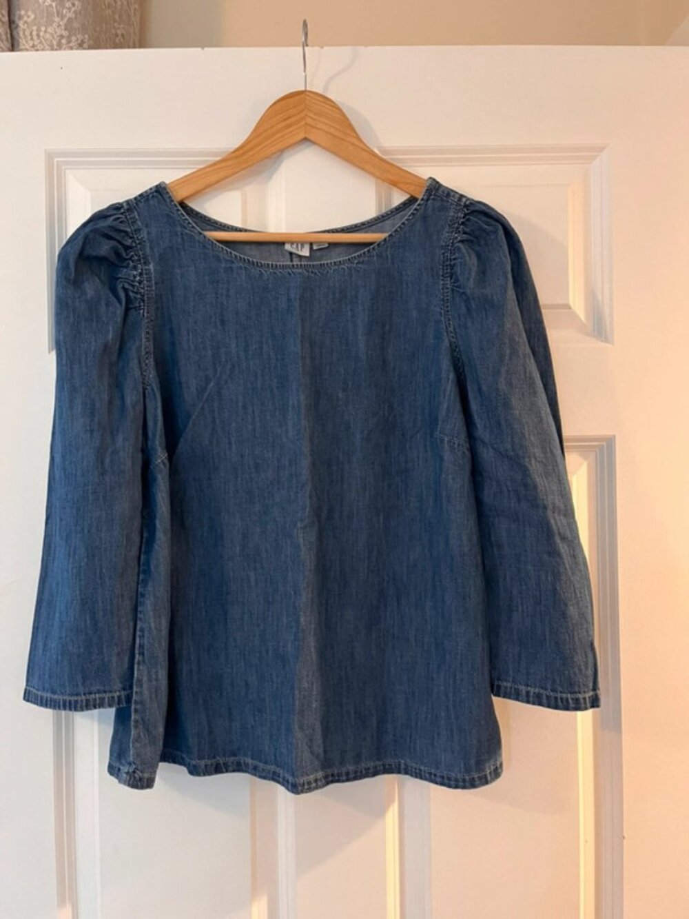Gap denim chambray top womens size large